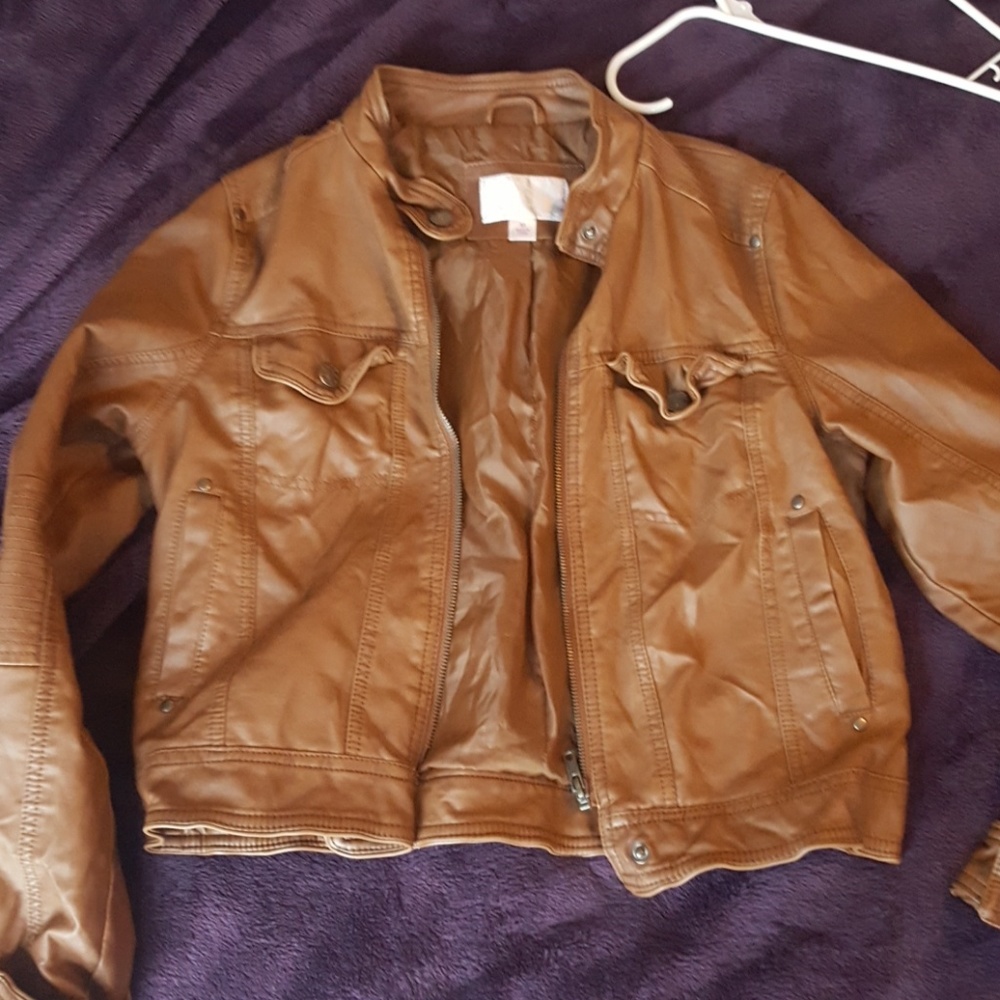 Xhilaration faux leather jacket size m